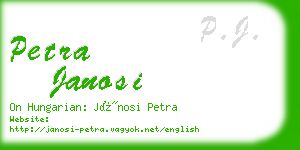 petra janosi business card